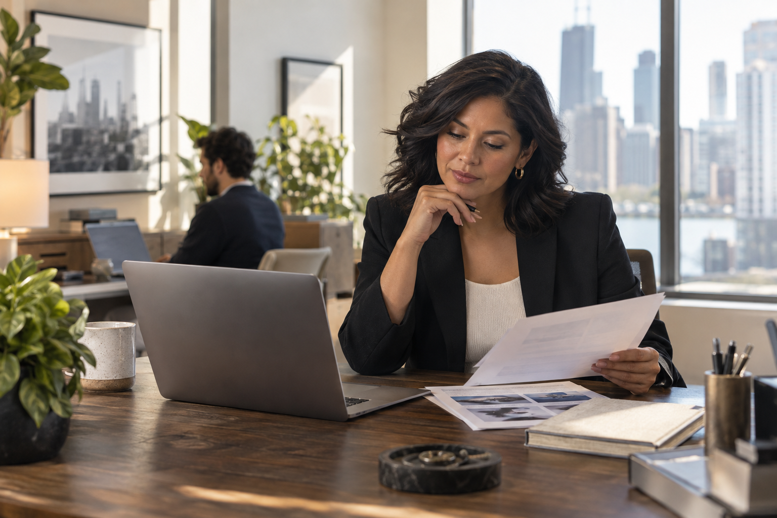 A B2B operations leader reviewing research before deciding what deserves a human response