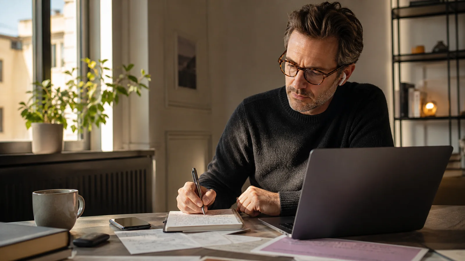B2B founder planning a LinkedIn newsletter from interview notes
